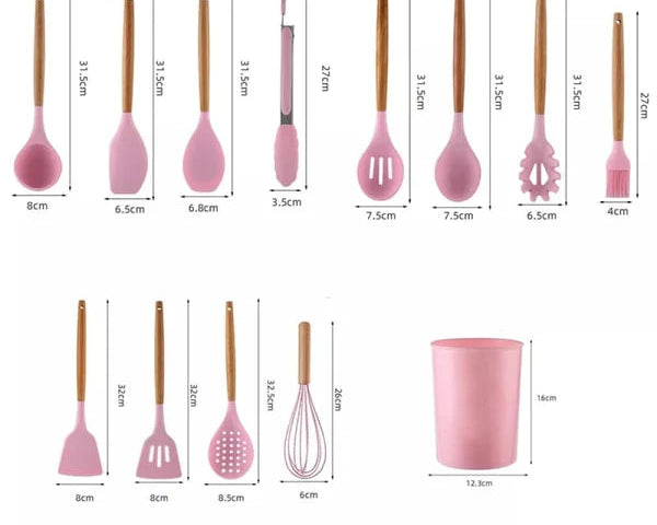 12 Pcs Silicone Kitchen Utensil Set