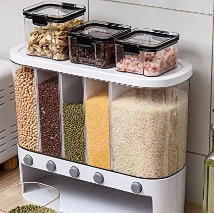 Multi-Section Grain Storage Dispenser