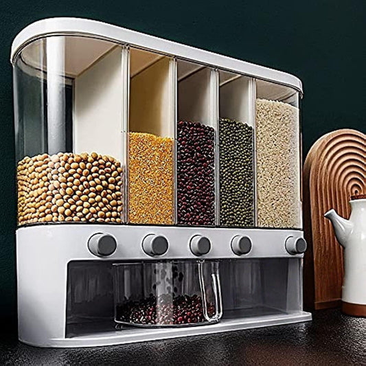 Multi-Section Grain Storage Dispenser