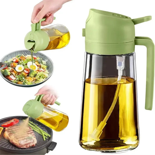 2 in 1 Oil Sprayer and Dispenser Bottle