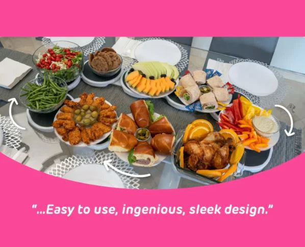 Portable Lazy Susan Rotating Tray – Expandable