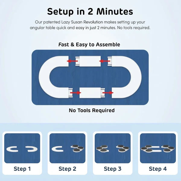 Portable Lazy Susan Rotating Tray – Expandable