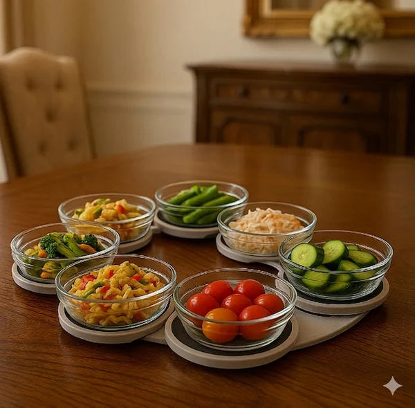 Portable Lazy Susan Rotating Tray – Expandable