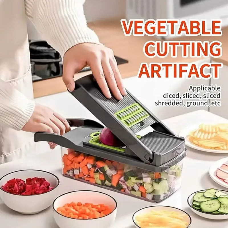 16-in-1 Vegetable Chopper & Slicer, Grater, Dicer Blades & Peeler