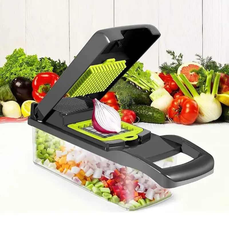 16-in-1 Vegetable Chopper & Slicer, Grater, Dicer Blades & Peeler