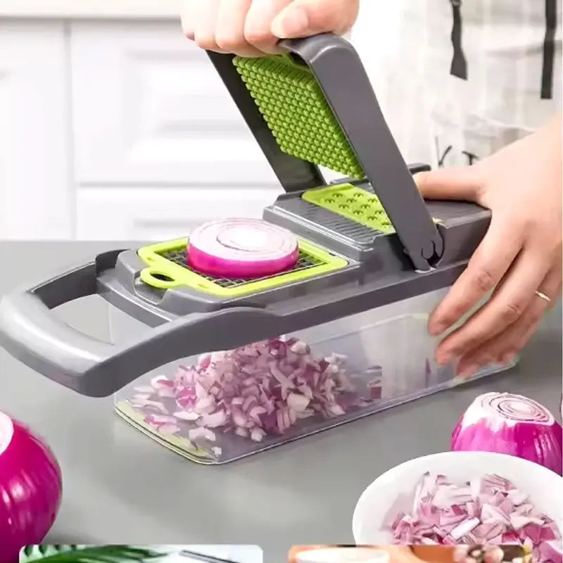 16-in-1 Vegetable Chopper & Slicer, Grater, Dicer Blades & Peeler